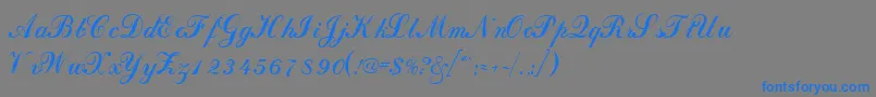 DahlingscriptsskRegular Font – Blue Fonts on Gray Background