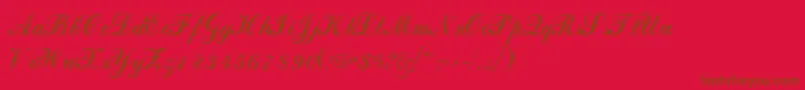 DahlingscriptsskRegular Font – Brown Fonts on Red Background