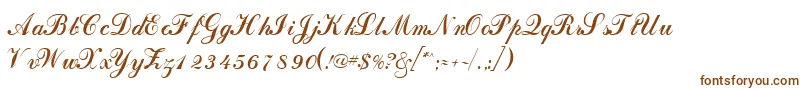 DahlingscriptsskRegular-Schriftart – Braune Schriften auf weißem Hintergrund