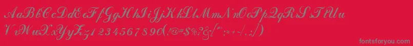 DahlingscriptsskRegular Font – Gray Fonts on Red Background