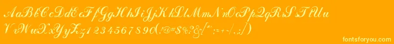 DahlingscriptsskRegular Font – Yellow Fonts on Orange Background