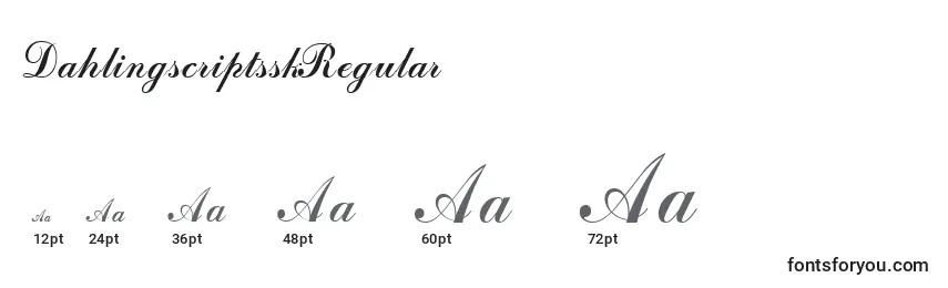 Размеры шрифта DahlingscriptsskRegular