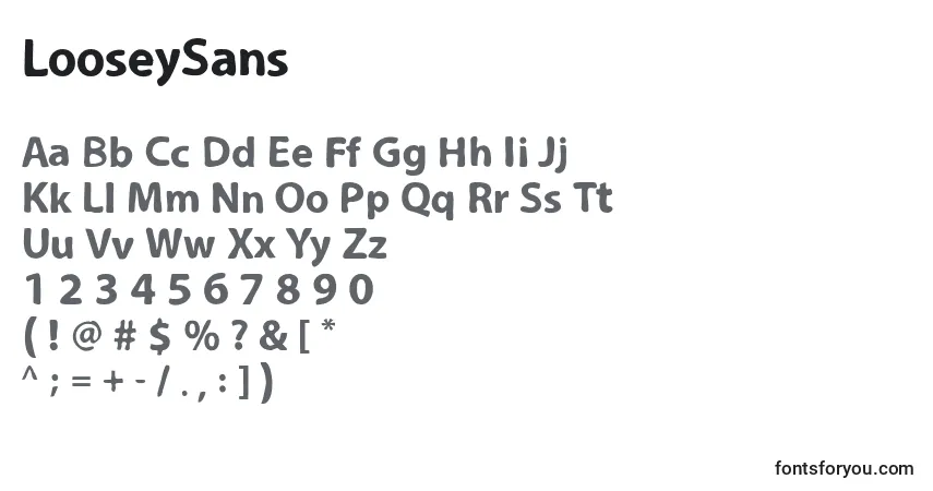 Fuente LooseySans - alfabeto, números, caracteres especiales
