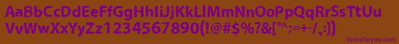 LooseySans Font – Purple Fonts on Brown Background