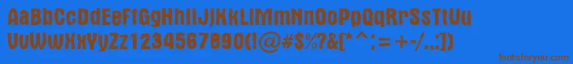 AltBr Font – Brown Fonts on Blue Background