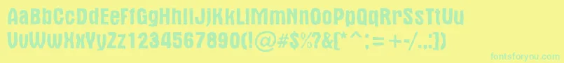 More about AltBr Font AltBr Font – Green Fonts on Yellow Background