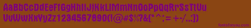 AltBr Font – Purple Fonts on Brown Background