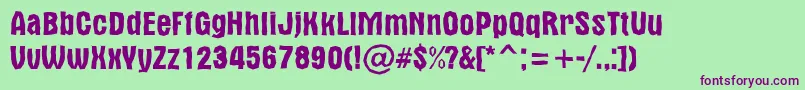 AltBr Font – Purple Fonts on Green Background