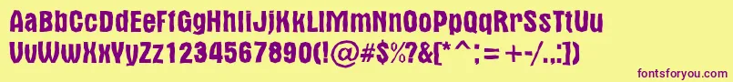 AltBr Font – Purple Fonts on Yellow Background