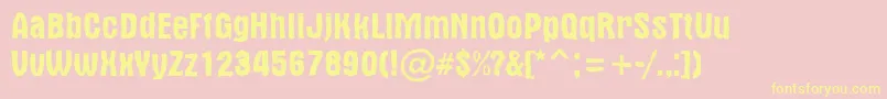 AltBr Font – Yellow Fonts on Pink Background