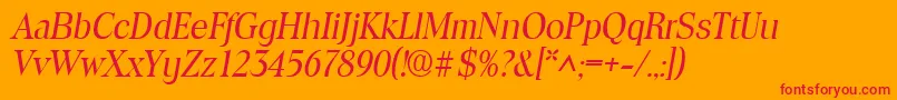 ToledoItalic Font – Red Fonts on Orange Background