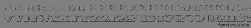 Legalv23D-fontti – mustat fontit harmaalla taustalla