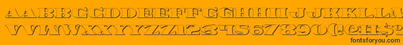 Шрифт Legalv23D – чёрные шрифты на оранжевом фоне