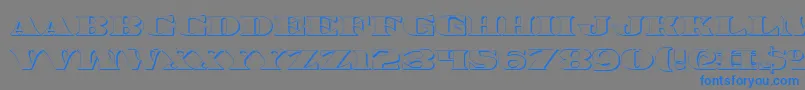 Шрифт Legalv23D – синие шрифты на сером фоне