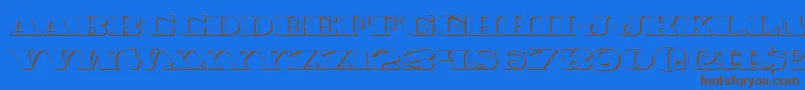 Legalv23D-fontti – ruskeat fontit sinisellä taustalla