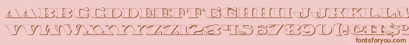 フォントLegalv23D – ピンクの背景に茶色のフォント
