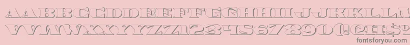 Legalv23D Font – Gray Fonts on Pink Background