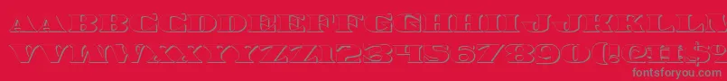 Legalv23D Font – Gray Fonts on Red Background