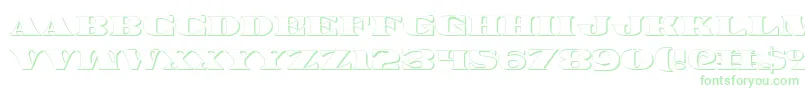 Legalv23D Font – Green Fonts on White Background