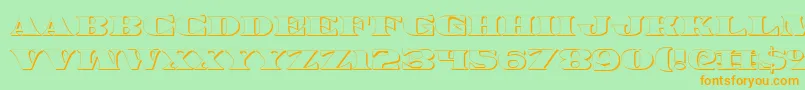 Legalv23D Font – Orange Fonts on Green Background