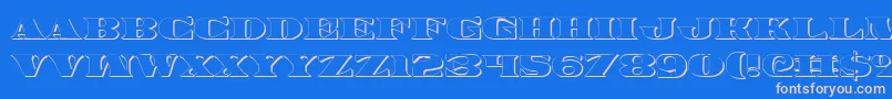 Legalv23D Font – Pink Fonts on Blue Background