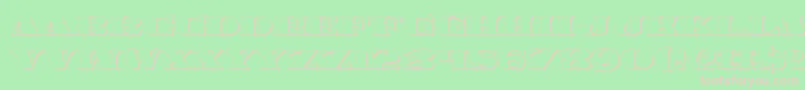 Legalv23D-fontti – vaaleanpunaiset fontit vihreällä taustalla