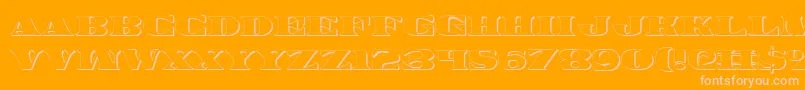 Legalv23D Font – Pink Fonts on Orange Background