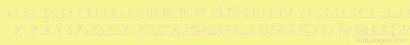 Legalv23D Font – Pink Fonts on Yellow Background
