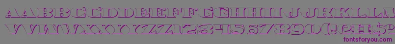 Legalv23D Font – Purple Fonts on Gray Background