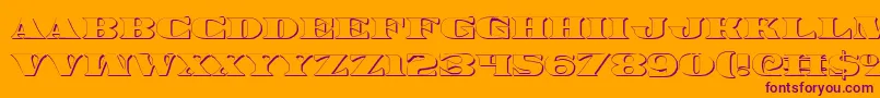 Legalv23D Font – Purple Fonts on Orange Background