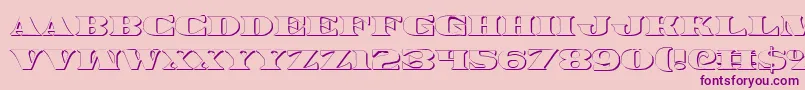 Legalv23D Font – Purple Fonts on Pink Background
