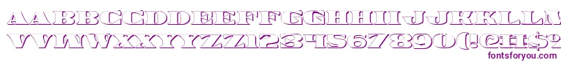 フォントLegalv23D – 紫色のフォント