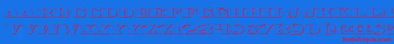 Legalv23D-fontti – punaiset fontit sinisellä taustalla