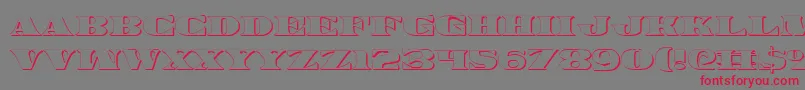 フォントLegalv23D – 赤い文字の灰色の背景