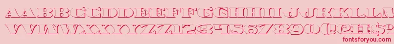 Шрифт Legalv23D – красные шрифты на розовом фоне