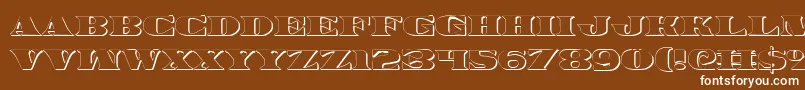 Шрифт Legalv23D – белые шрифты на коричневом фоне