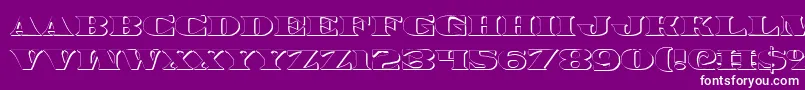 Legalv23D-fontti – valkoiset fontit violetilla taustalla