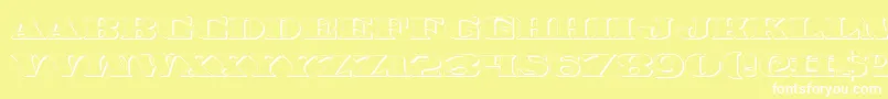 Legalv23D Font – White Fonts on Yellow Background