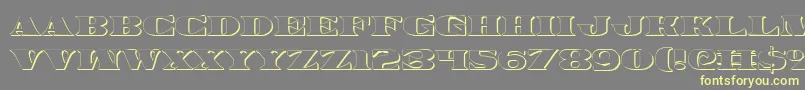 フォントLegalv23D – 黄色のフォント、灰色の背景