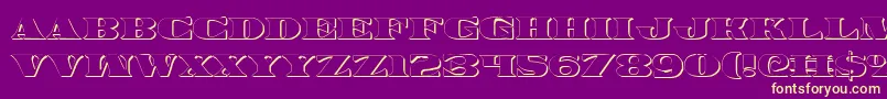 Legalv23D Font – Yellow Fonts on Purple Background