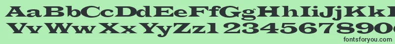 Transverselightssk-fontti – mustat fontit vihreällä taustalla