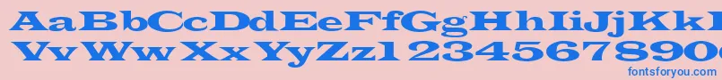 Transverselightssk Font – Blue Fonts on Pink Background