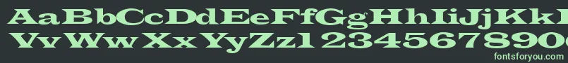 Transverselightssk-fontti – vihreät fontit mustalla taustalla