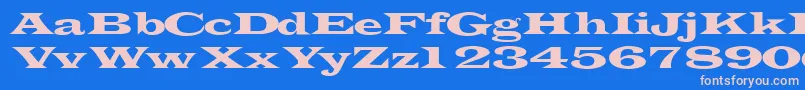 Transverselightssk Font – Pink Fonts on Blue Background