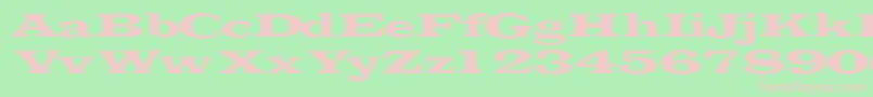 Transverselightssk-fontti – vaaleanpunaiset fontit vihreällä taustalla
