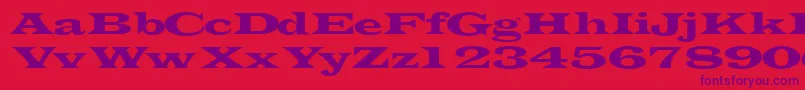 Transverselightssk-fontti – violetit fontit punaisella taustalla