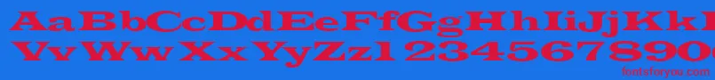 Transverselightssk Font – Red Fonts on Blue Background