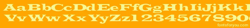 Transverselightssk Font – Yellow Fonts on Orange Background