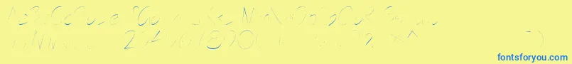 Fonte Nightshift1 – fontes azuis em um fundo amarelo