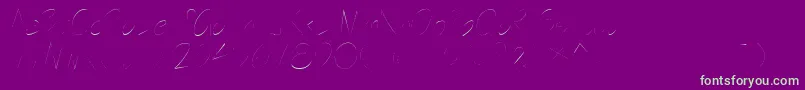 Nightshift1 Font – Green Fonts on Purple Background